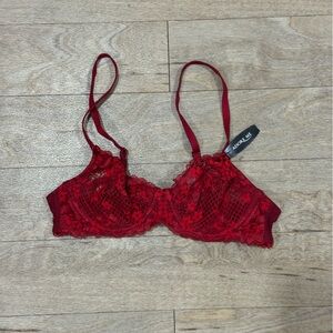 NWT Adore Me Lace Bralette Size 34A Red